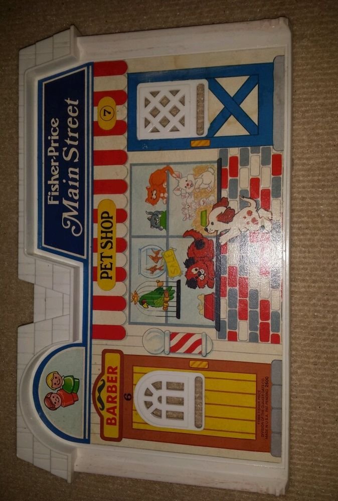 Fisher Price Little People Main Street SIGN Replacement Back Insert Panel Part
