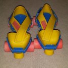 Vintage Fisher Price Skates Adjustable Rollerskates With Velcro Strap 1984