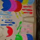 VTG Play-Time Tea Set Child's Plastic Dishes W/Box!!! RARE