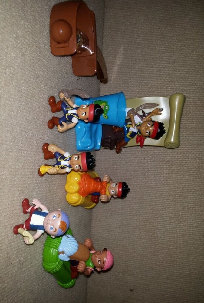 Lot of 7 Disney Jake and The Neverland Pirates toys Sword toothbrush holder +