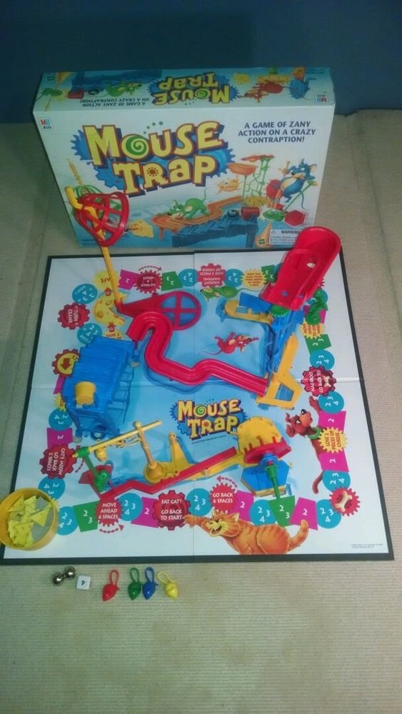 VTG Mouse Trap Board Game Milton Bradley Hasbro 100% Complete (1999) MUST SEE
