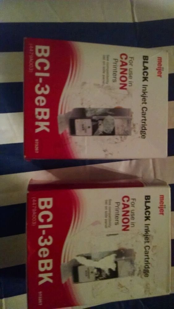 Meijer brand Black Inkjet Cartridge For use CANON Printers BCI-3eBK