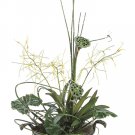 Elegant White Mauve Snapdragon Rose In Vase