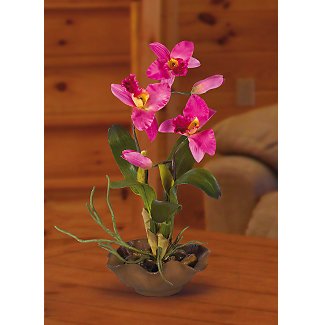 orchid cattleya silk flower mini arrangement than