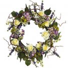 24" Hydrangea Rose Wreath
