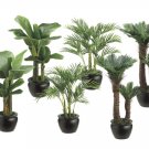 1/2 Dozen (6) - 22 inch Silk Palm Plants in Resin Pot Assortment of 3 Styles (2 ea./ style) Assorted