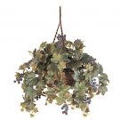 All Season Grape Leaf Hanging Basket Silk Plant