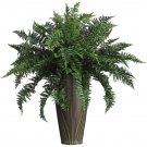 Ruffle Fern w/Vase Silk Plant (Indoor/Outdoor)