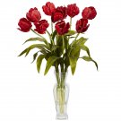 Golden Sunflower Arrangement - Red