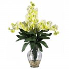 Triple Vanda Orchid Liquid Illusion (White/Green/Yellow)