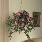 Passion Flower Silk Hanging Basket