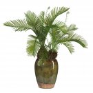 Cycas w/Glazed Vase Silk Plant