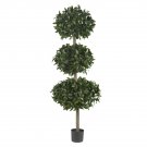 69" Sweet Bay Triple Ball Silk Tree