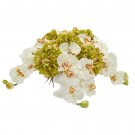 Phaleanopsis and Hydrangea Artificial Arrangement in Pedestal Urn (Cream )