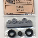 EQB72071a Equipage 1/72 Rubber Wheels for Lockheed/Boeing/General Dynamics YF-22