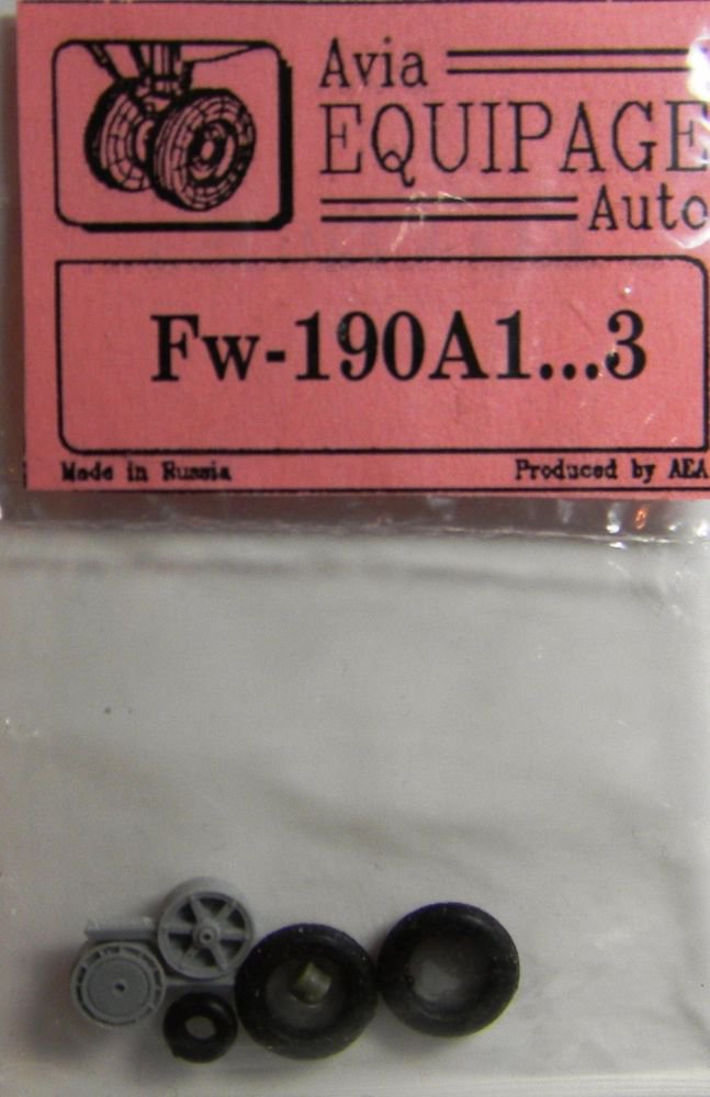 EQA72025a Equipage 1/72 Rubber Wheels for&Acirc;&nbsp;Focke-Wulf FW-190A1 ... FW-190A3