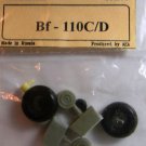 EQA72008 Equipage 1/72 Rubber Wheels for Messerschmitt Bf-110C / Bf-110D