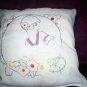 handcrafted hand embroidered decorative throw bed pillow the roaring 20's