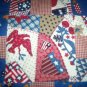 Old glory patchwork dresser scarf  table cloth all handcrafted