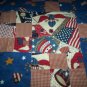 Old glory patchwork dresser scarf  table cloth all handcrafted