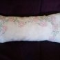handcrafted hand embroidered decorative throw bed pillow pink roses