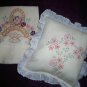 1 pillowcase with 1 decorative bed pillow wild flowers in a gold basket
