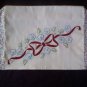2 slice toaster cover blue flowers and a burgandy ribbon