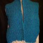 two tone blue loom knitted winter scarf handmade