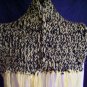 black and yellow loom knitted winter scarf handmade