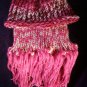child hat and scarf set knitted handmade rose and burgundy