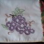 4 slice toaster cover purple grapes wild roses embroidered