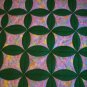 circle throw quilt in the garden sparkling butterflies 59 x 46 handmade