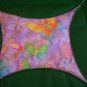 circle throw quilt in the garden sparkling butterflies 59 x 46 handmade