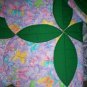 circle throw quilt in the garden sparkling butterflies 59 x 46 handmade
