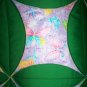 circle throw quilt in the garden sparkling butterflies 59 x 46 handmade