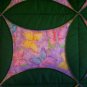 circle throw quilt in the garden sparkling butterflies 59 x 46 handmade