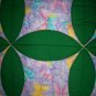 circle throw quilt in the garden sparkling butterflies 59 x 46 handmade