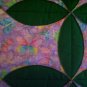 circle throw quilt in the garden sparkling butterflies 59 x 46 handmade