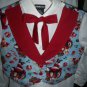 vest tie combo set boy Christmas Santa handmade size medium