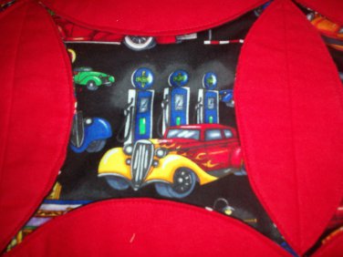 handmade circle quilt throw flannel vintage cars less than traditional