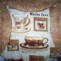 handmade circle quilt lap or throw coffee lovers delight 59 x 46 less than tradition