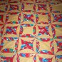 handmade throw lap quilt fun with sports cars tan flannel warm handmade 60 x 46