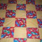 handmade throw lap quilt fun with sports cars tan flannel warm handmade 60 x 46