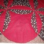 circle throw lap quilt black and red 61 x 46 less than traditional