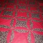 circle throw lap quilt black and red 61 x 46 less than traditional