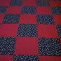 circle throw lap quilt black and red 61 x 46 less than traditional