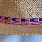 usa flag red white blue ole glory glass seed bead hat band handmade 26 1/2 inches by 1/2 inch