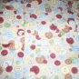 handmade circle lap baby throw quilt 50 inches by 50 inches buttons and pins fabric