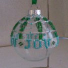 set of 6 beaded netting matching clear Christmas ornament item 32