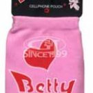 Betty Boop Cell Phone Pouch - Pink Name